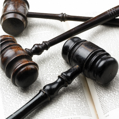 Still life of gavels